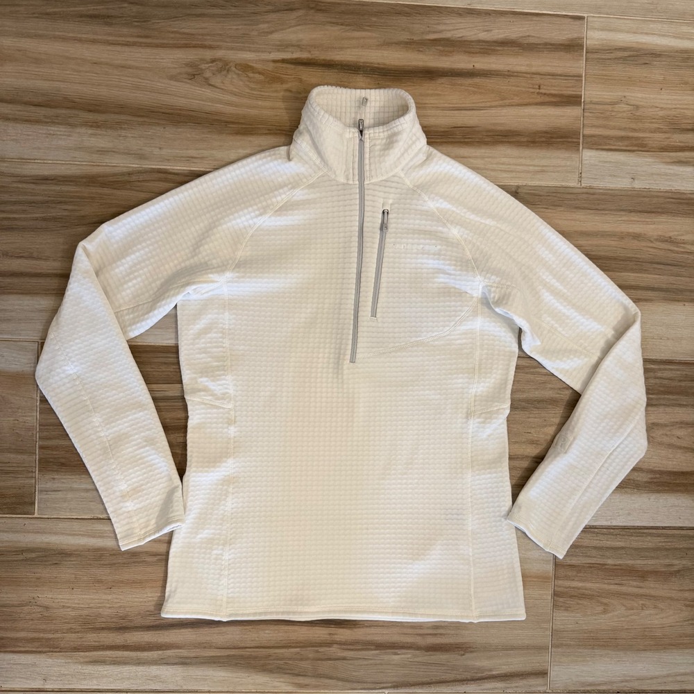 Patagonia R1 Regulator Fleece Pullover White Womens Medium Polartec Quarter Zip